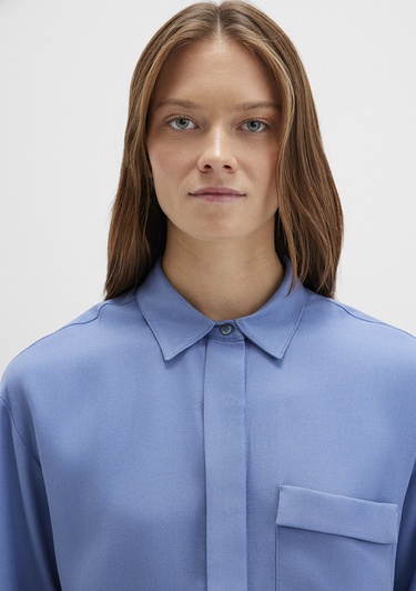  Mavi Mavi Gömlek Oversize / Geniş Kesim 1211354-86802