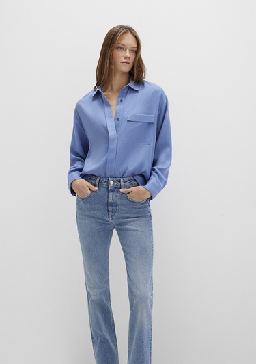  Mavi Mavi Gömlek Oversize / Geniş Kesim 1211354-86802
