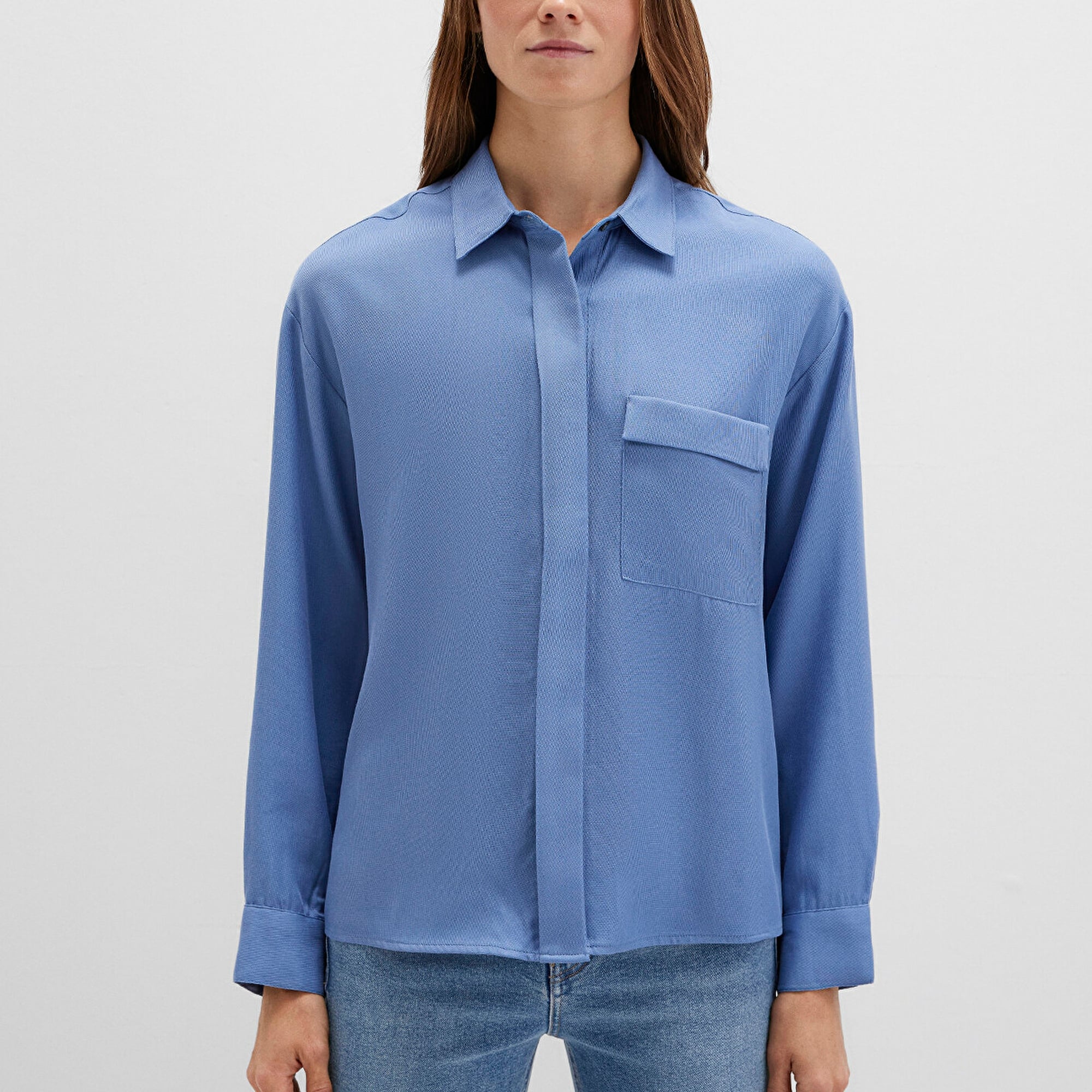 Mavi Mavi Gömlek Oversize / Geniş Kesim 1211354-86802