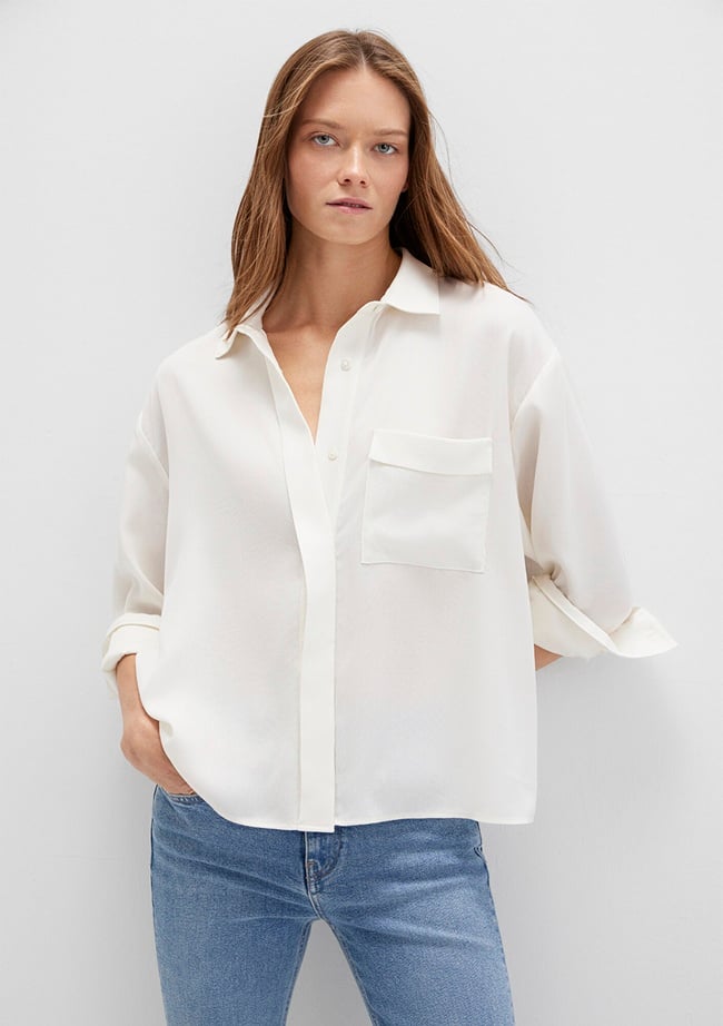  Mavi Ekru Gömlek Oversize / Geniş Kesim 1211354-80194