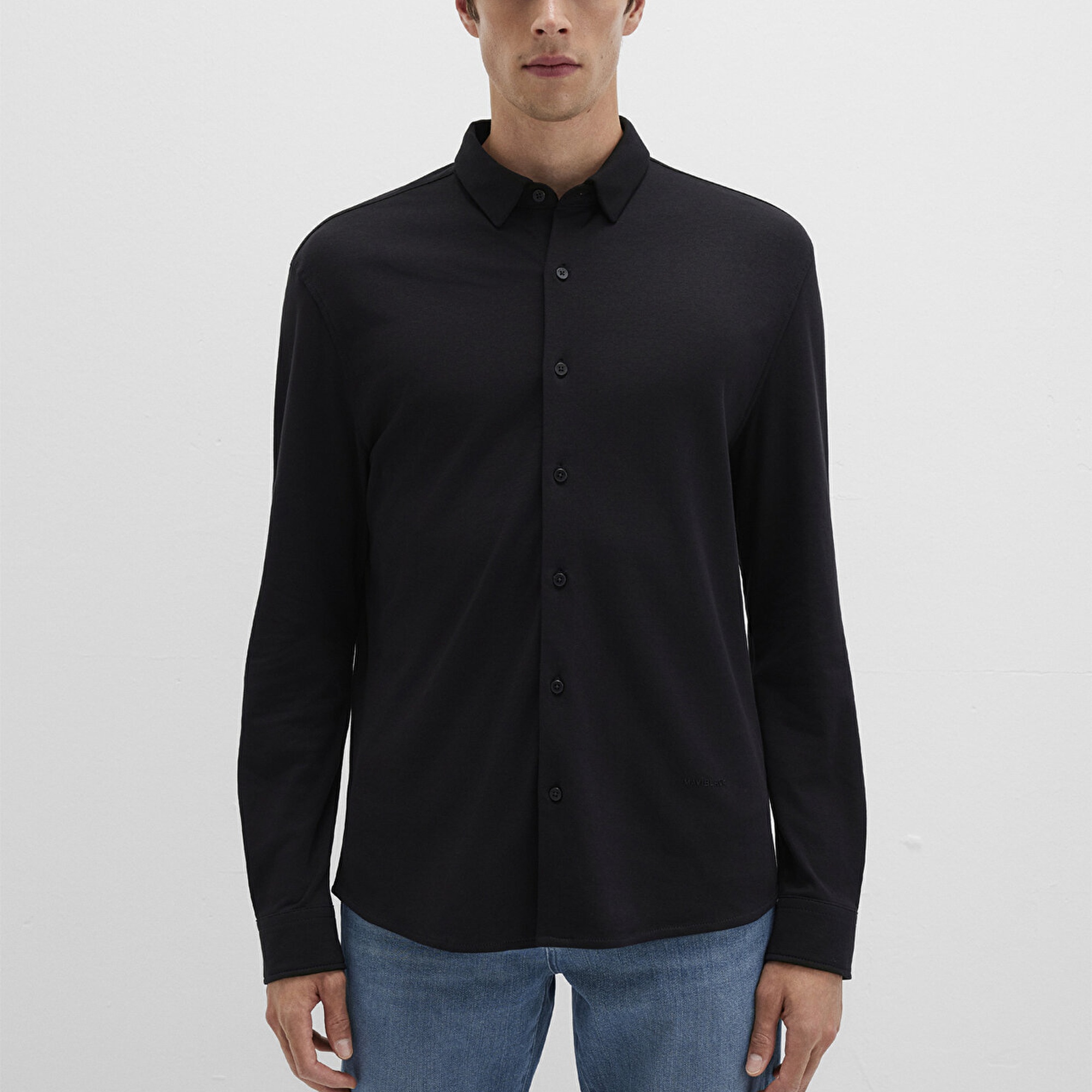 Mavi Siyah Gömlek Slim Fit / Dar Kesim 0211758-900