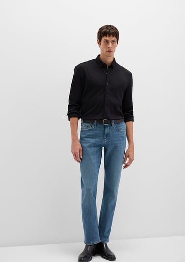  Mavi Siyah Gömlek Slim Fit / Dar Kesim 0211758-900