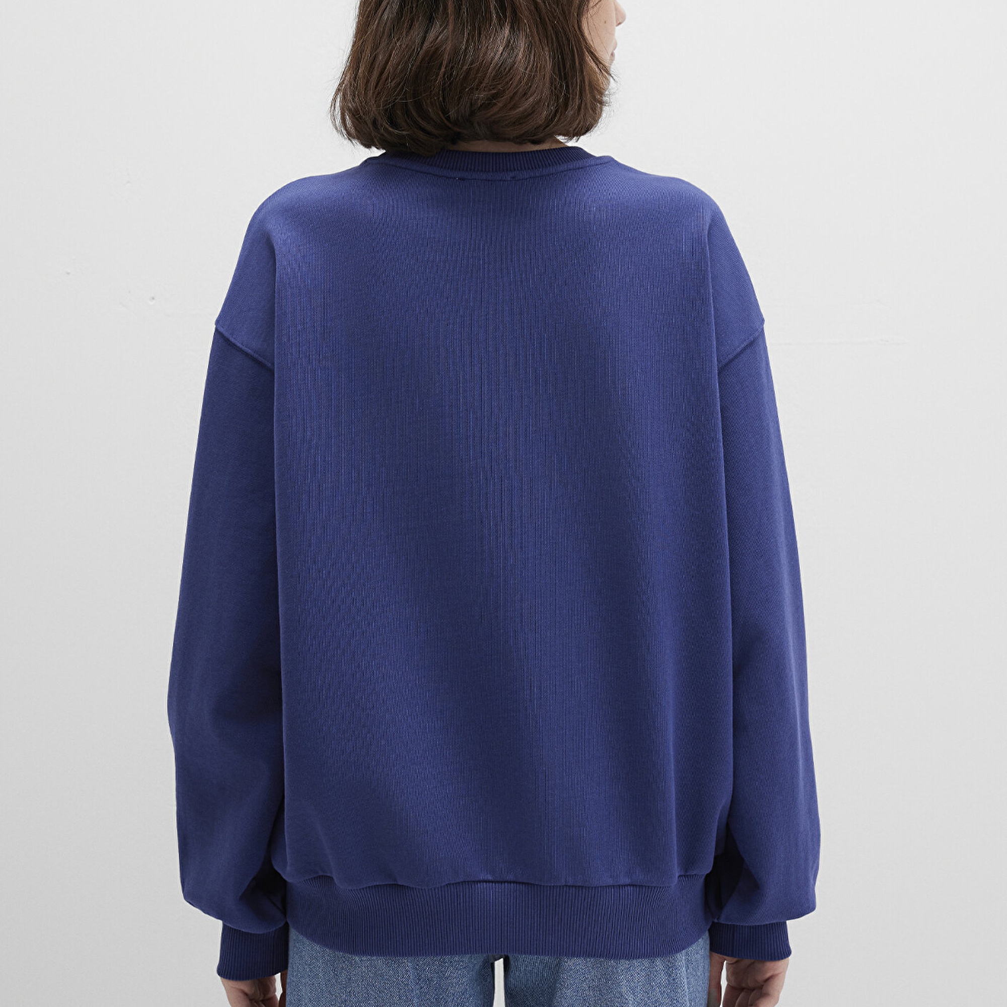 Mavi Mavi Logo Baskılı Lacivert Sweatshirt 1S10372-70498