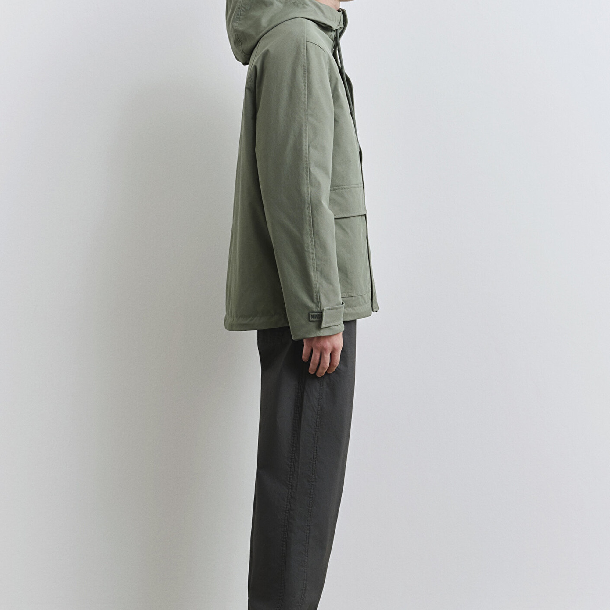 Mavi Kapüşonlu Yeşil Mont 0110620-80692