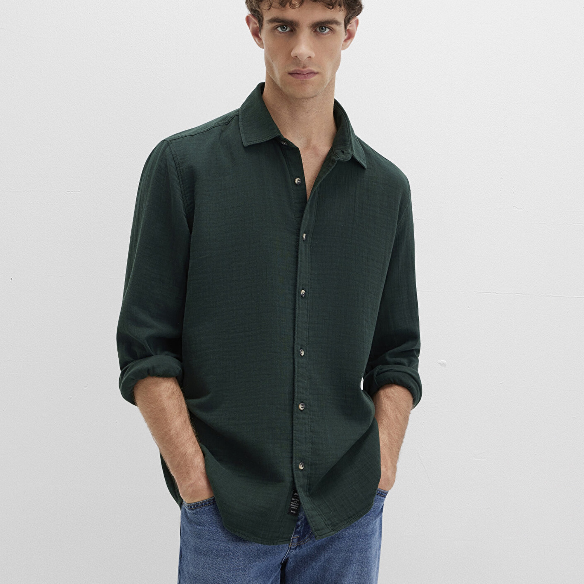 Mavi Yeşil Gömlek Regular Fit / Normal Kesim 0211518-85370