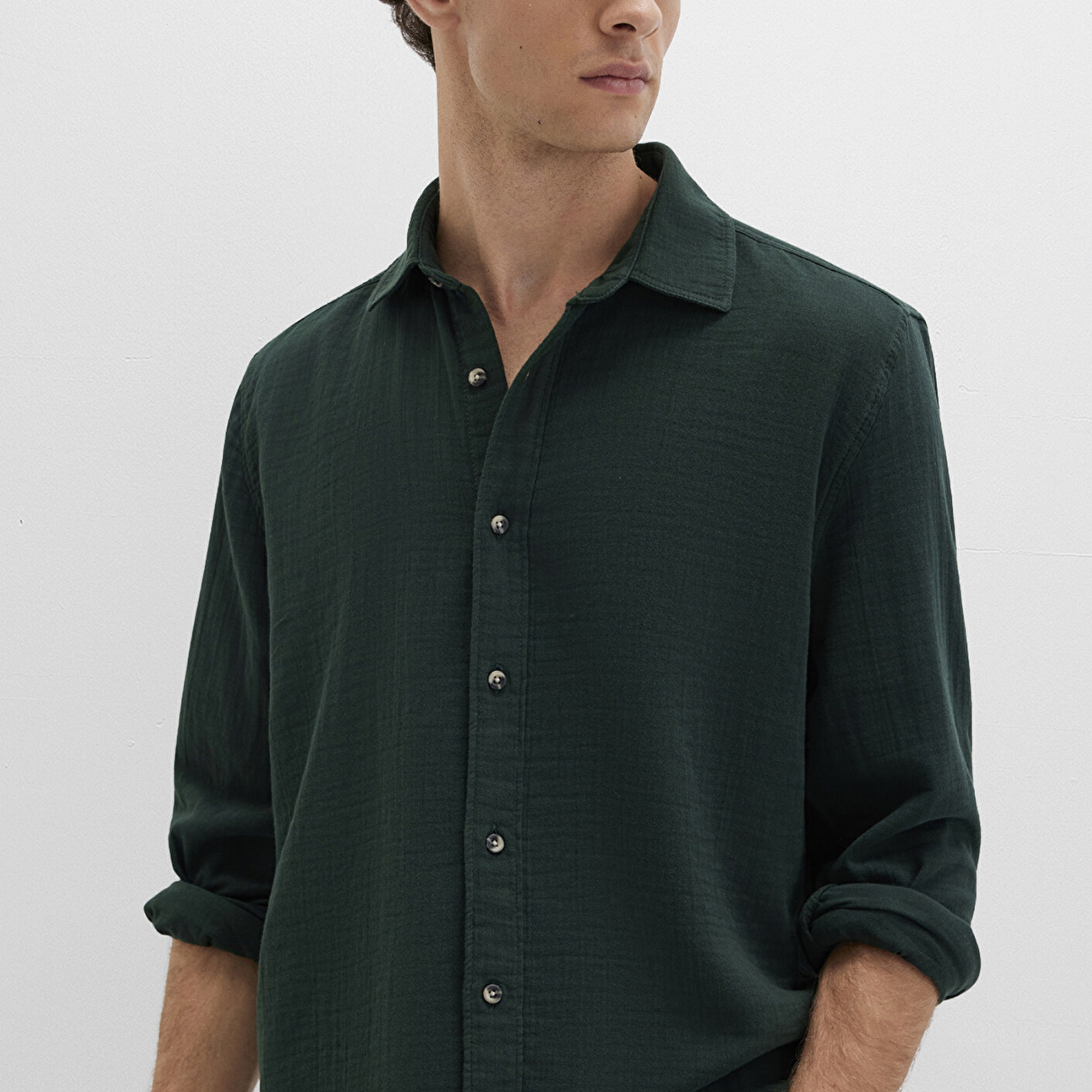 Mavi Yeşil Gömlek Regular Fit / Normal Kesim 0211518-85370