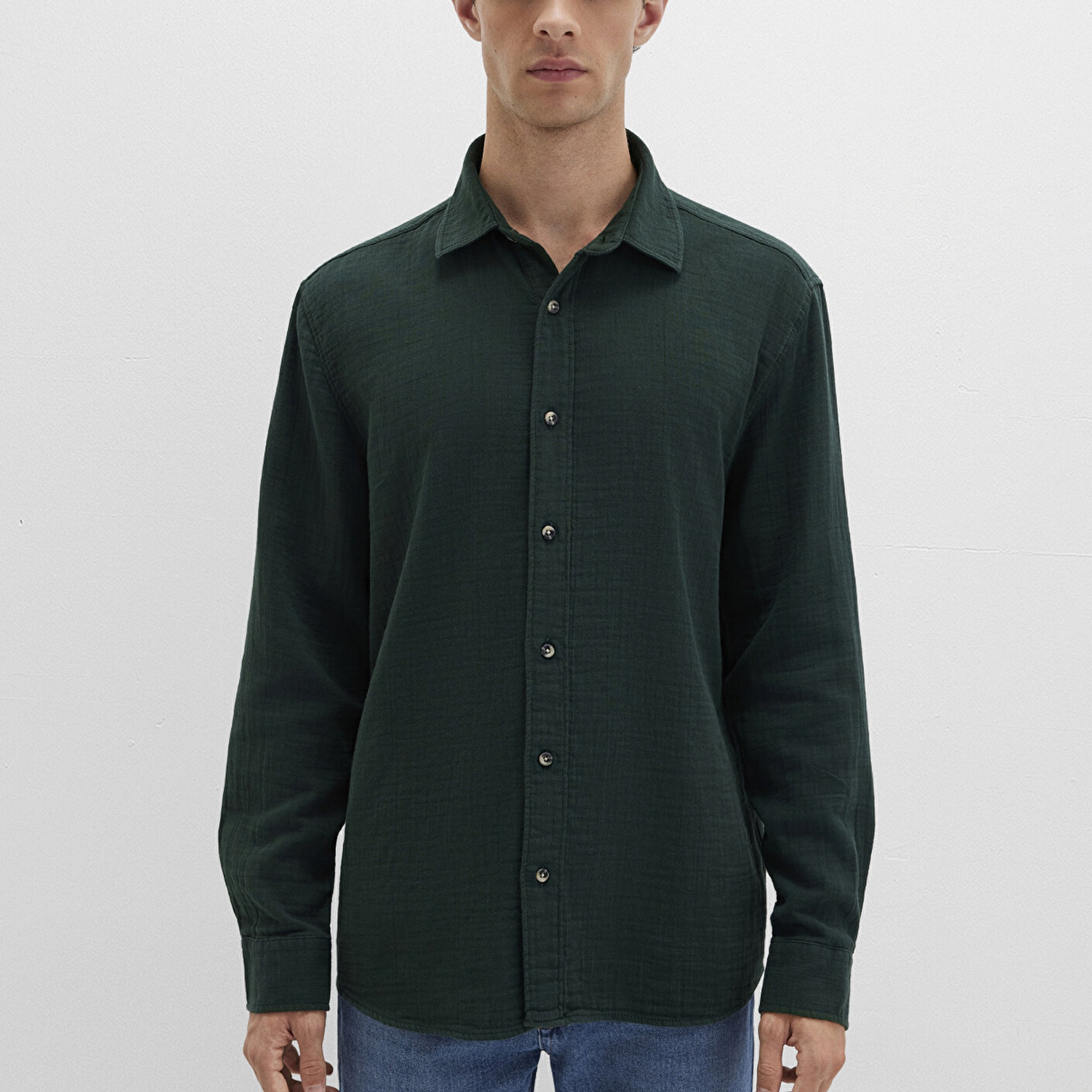 Mavi Yeşil Gömlek Regular Fit / Normal Kesim 0211518-85370