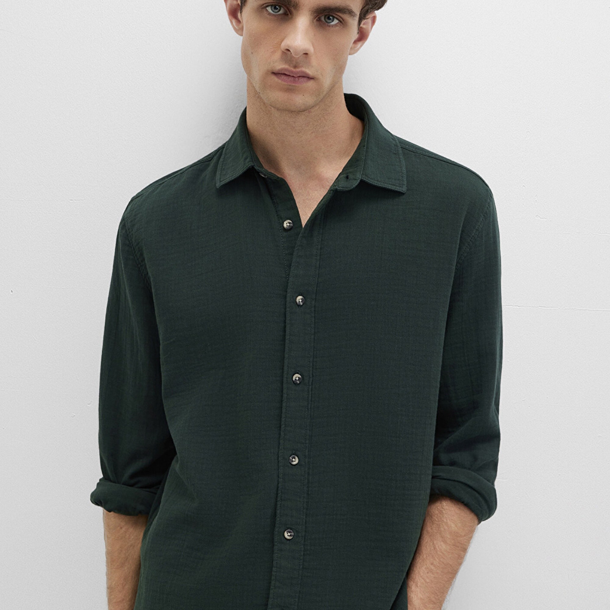 Mavi Yeşil Gömlek Regular Fit / Normal Kesim 0211518-85370