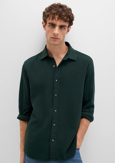  Mavi Yeşil Gömlek Regular Fit / Normal Kesim 0211518-85370