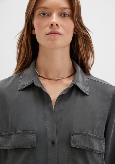  Mavi Lux Touch Antrasit Modal Gömlek Regular Fit / Normal Kesim 1210951-70088