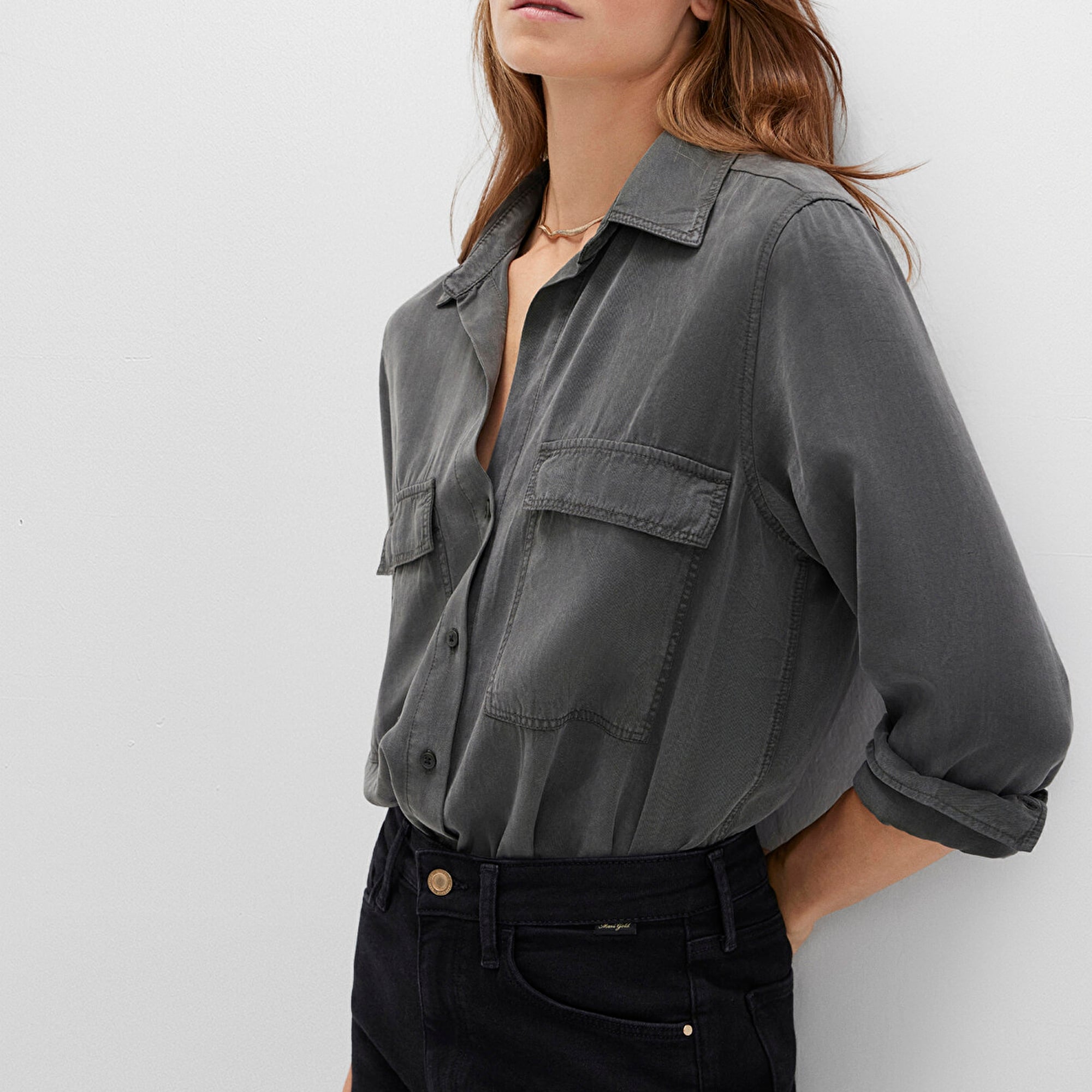 Mavi Lux Touch Antrasit Modal Gömlek Regular Fit / Normal Kesim 1210951-70088