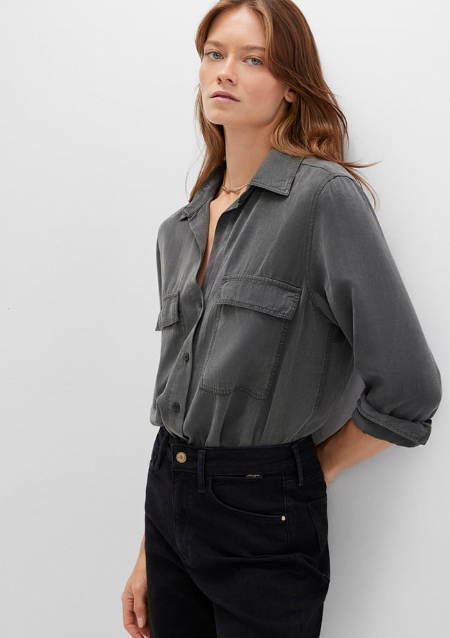  Mavi Lux Touch Antrasit Modal Gömlek Regular Fit / Normal Kesim 1210951-70088