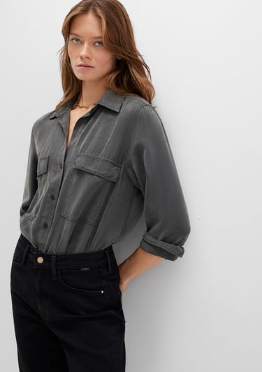  Mavi Lux Touch Antrasit Modal Gömlek Regular Fit / Normal Kesim 1210951-70088