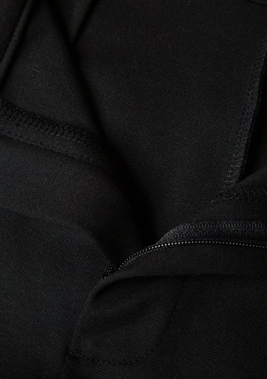  Mavi Düğmeli Siyah Tayt 1011096-900