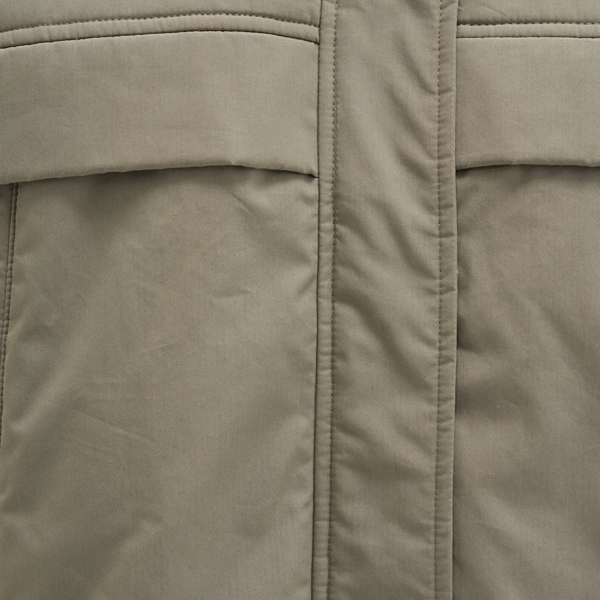 Mavi Kapüşonlu Haki Ceket Oversize / Geniş Kesim 1110348-71818