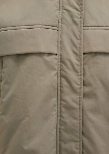  Mavi Kapüşonlu Haki Ceket Oversize / Geniş Kesim 1110348-71818