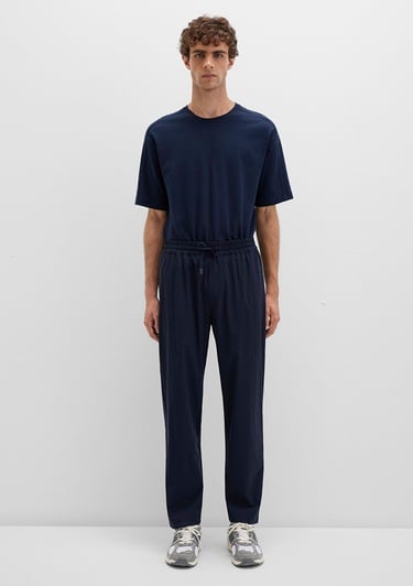  Mavi Lacivert Spandex Spor Pantolon 0010504-86623