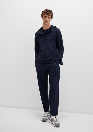  Mavi Lacivert Spandex Spor Pantolon 0010504-86623