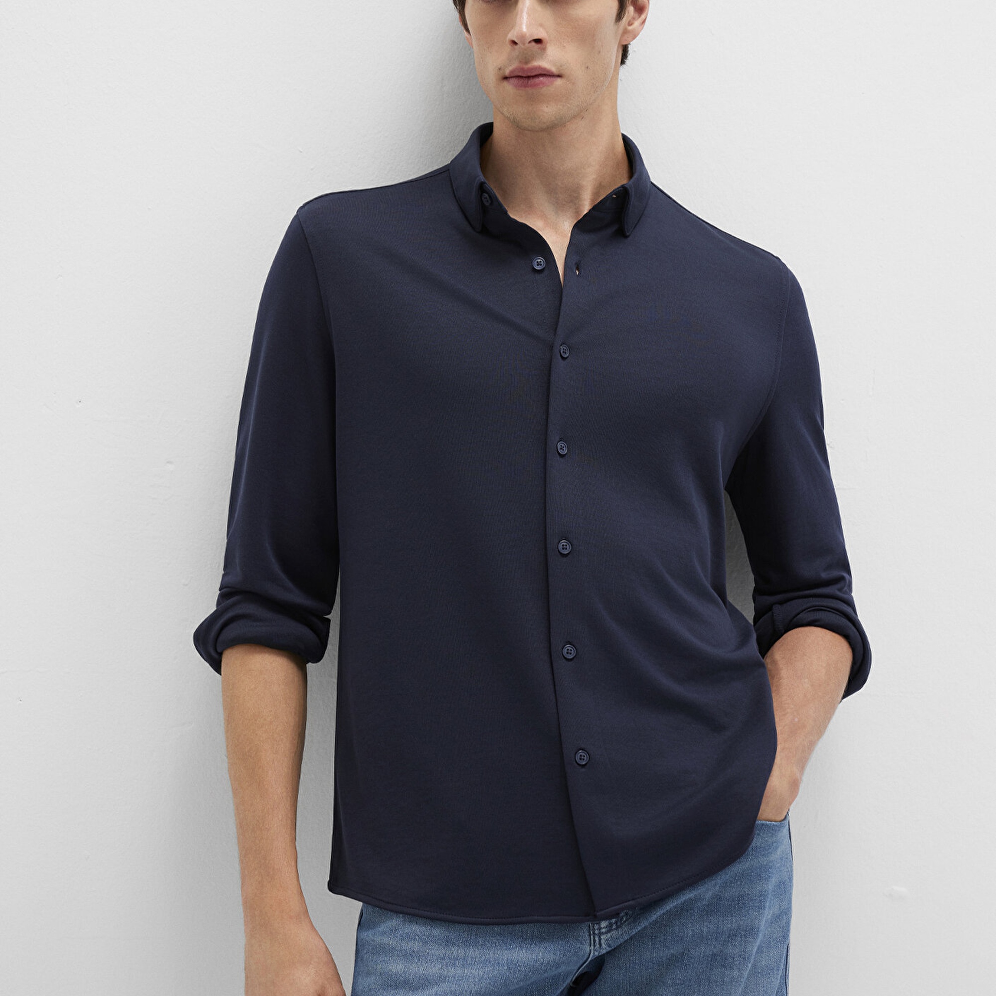 Mavi Lacivert Gömlek Slim Fit / Dar Kesim 0211908-70488