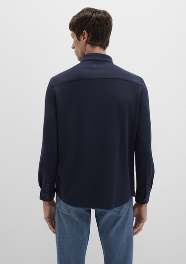  Mavi Lacivert Gömlek Slim Fit / Dar Kesim 0211908-70488