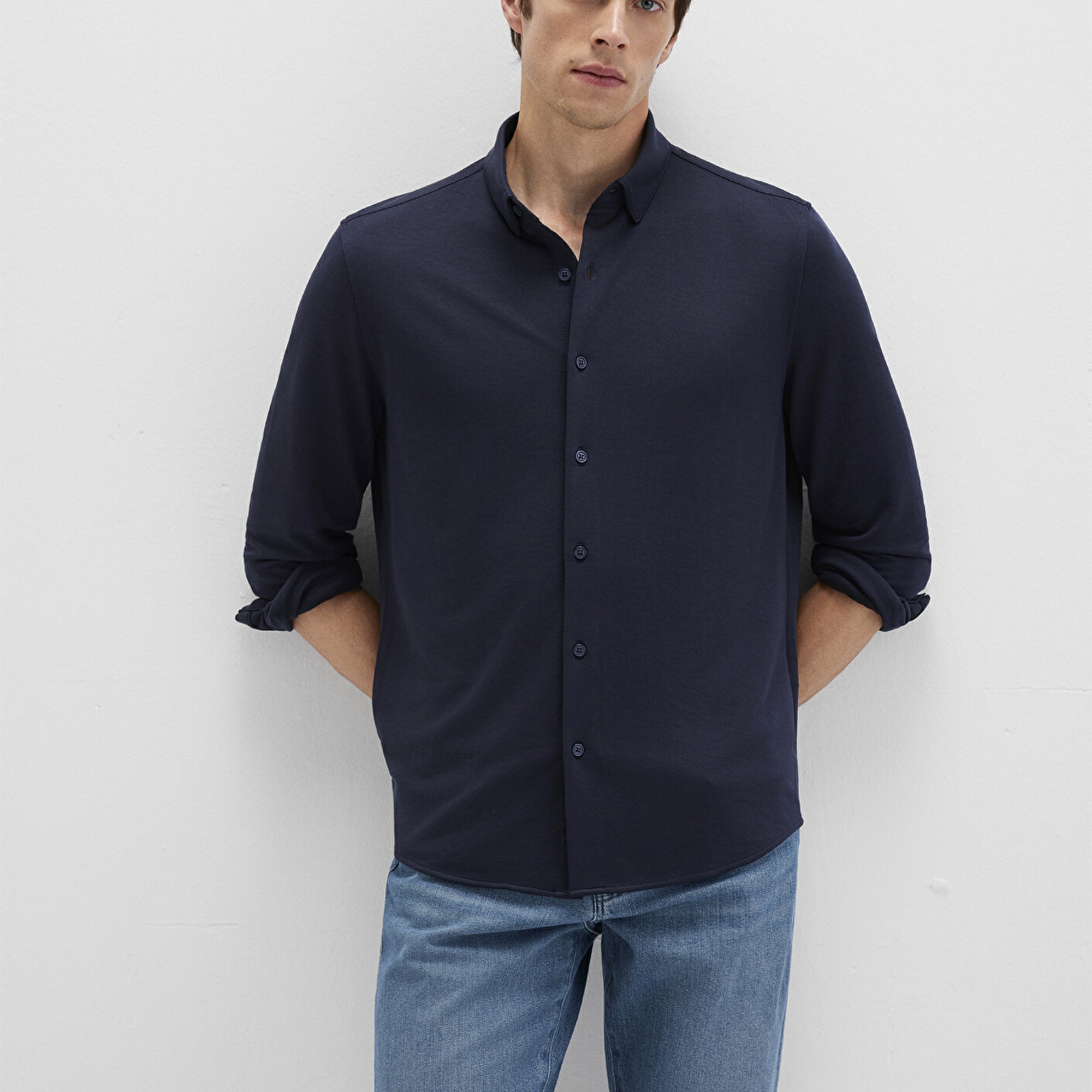 Mavi Lacivert Gömlek Slim Fit / Dar Kesim 0211908-70488