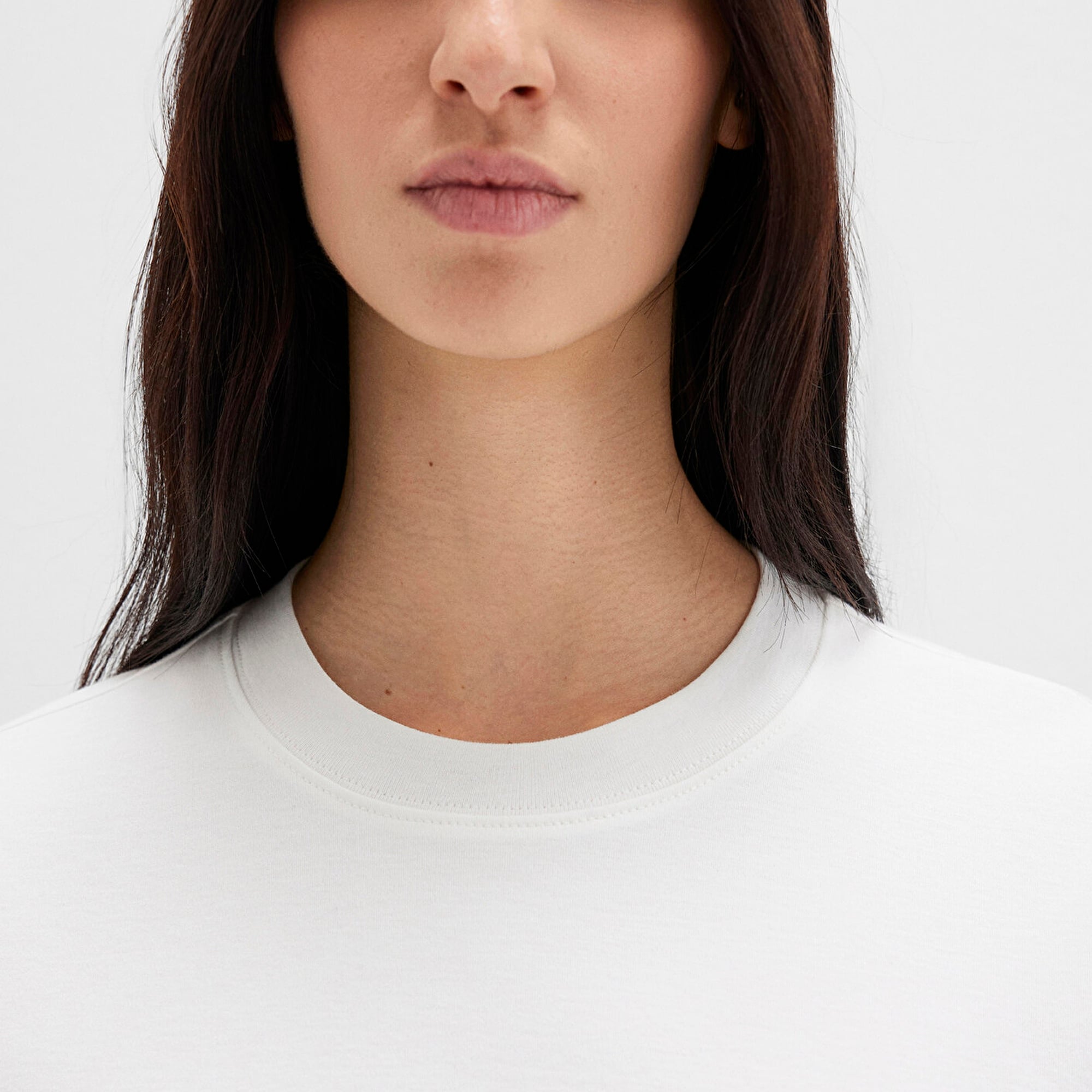 Mavi Ekru Basic Tişört Loose Fit / Bol Rahat Kesim 1613820-70057