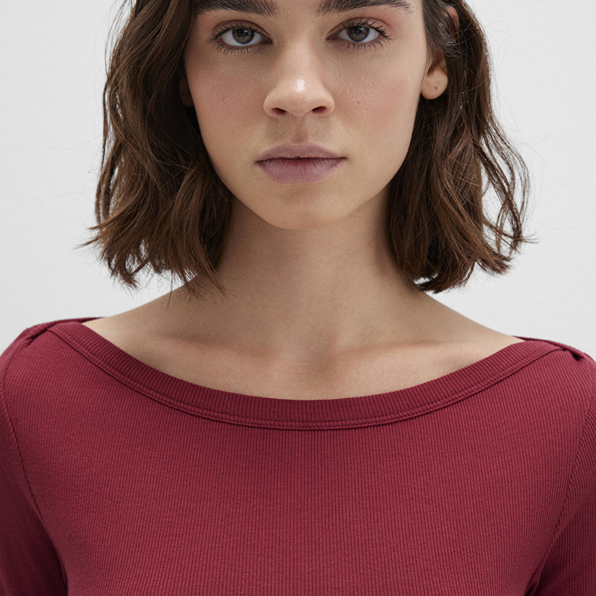 Mavi Uzun Kollu Kırmızı Basic Tişört Slim Fit / Dar Kesim 1613622-70430