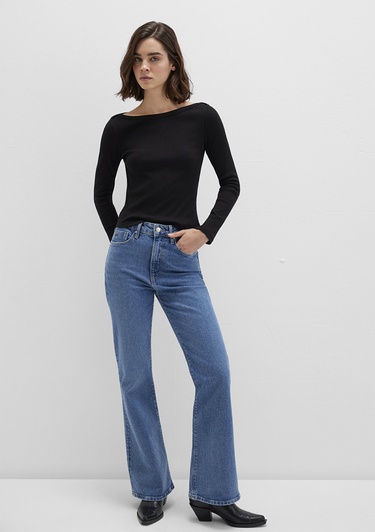  Mavi Uzun Kollu Siyah Basic Tişört Slim Fit / Dar Kesim 1613622-900