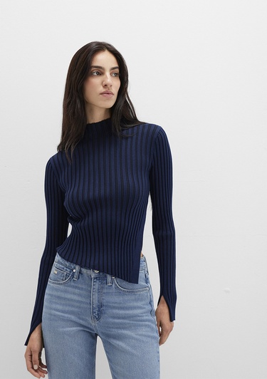  Mavi Lacivert Kazak Fitted / Vücuda Oturan Kesim 1710789-70497