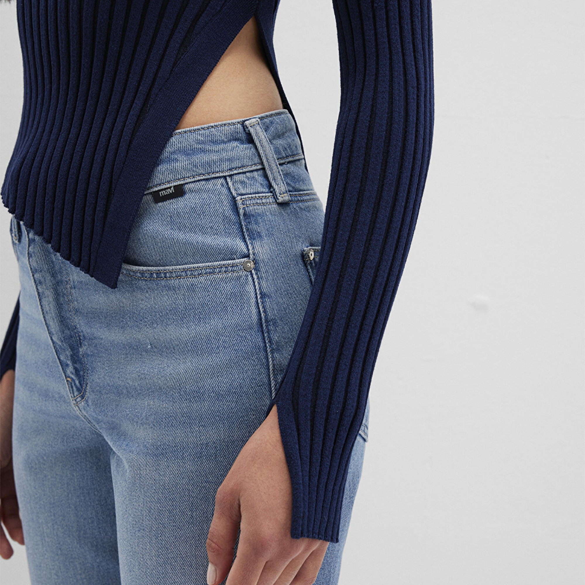 Mavi Lacivert Kazak Fitted / Vücuda Oturan Kesim 1710789-70497