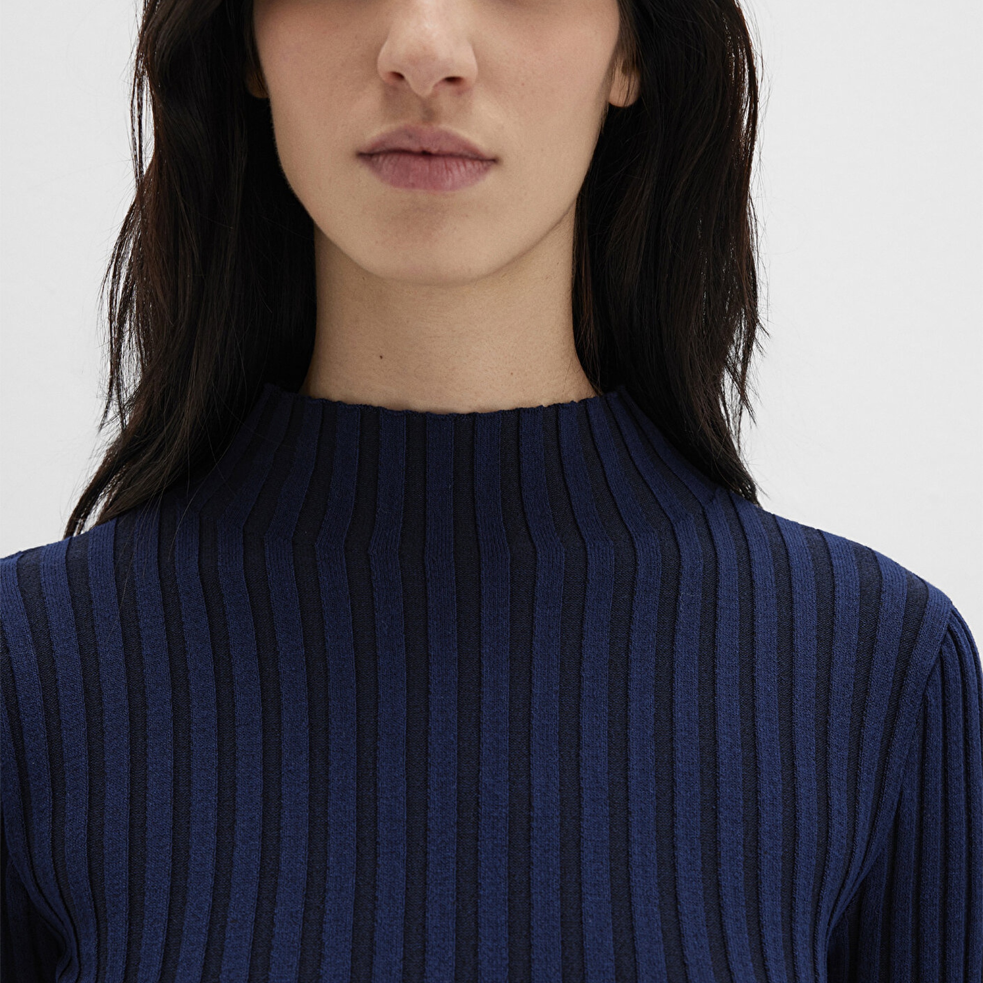 Mavi Lacivert Kazak Fitted / Vücuda Oturan Kesim 1710789-70497