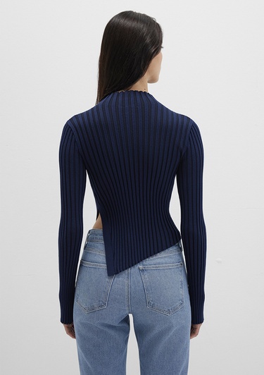  Mavi Lacivert Kazak Fitted / Vücuda Oturan Kesim 1710789-70497