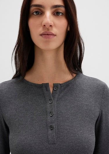  Mavi Gri Basic Tişört Slim Fit / Dar Kesim 1613621-80024