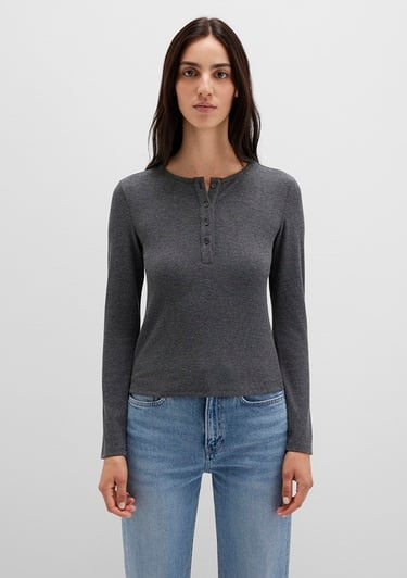  Mavi Gri Basic Tişört Slim Fit / Dar Kesim 1613621-80024