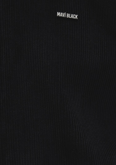  Mavi Siyah Kadife İnce Ceket Loose Fit / Bol Rahat Kesim 0211748-900