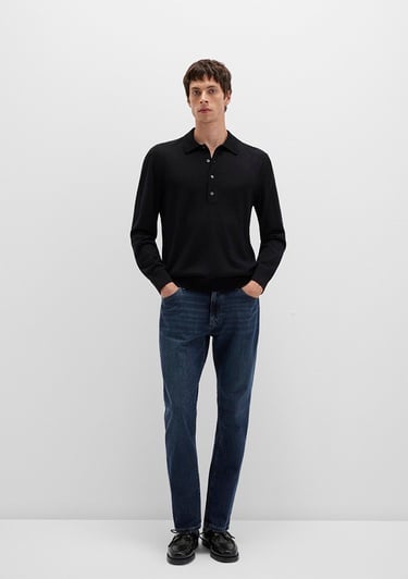  Mavi Siyah Kazak Regular Fit / Normal Kesim 0710382-900