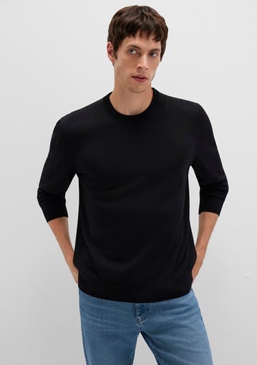  Mavi Siyah Kazak Regular Fit / Normal Kesim 0710384-900