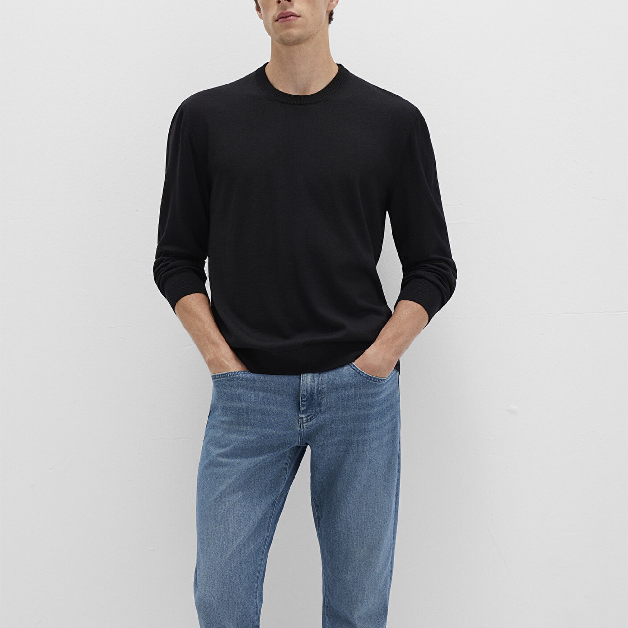 Mavi Siyah Kazak Regular Fit / Normal Kesim 0710384-900