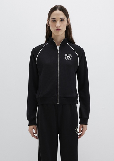  Mavi Biye Detaylı Fermuarlı Siyah Sweatshirt 1S10365-900