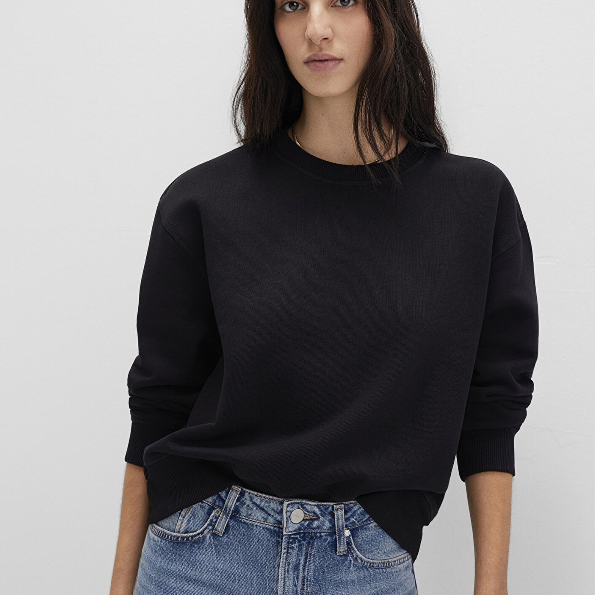 Mavi Bisiklet Yaka siyah Sweatshirt 1S10390-900