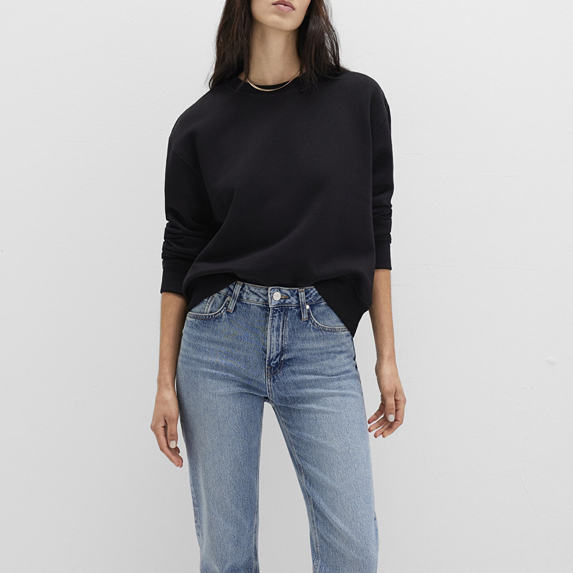 Mavi Bisiklet Yaka siyah Sweatshirt 1S10390-900