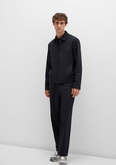  Mavi Siyah Spandex Spor Pantolon 0010503-71379