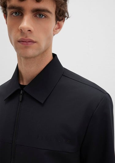  Mavi Siyah Spandex Spor Ceket Regular Fit / Normal Kesim 0110726-71379