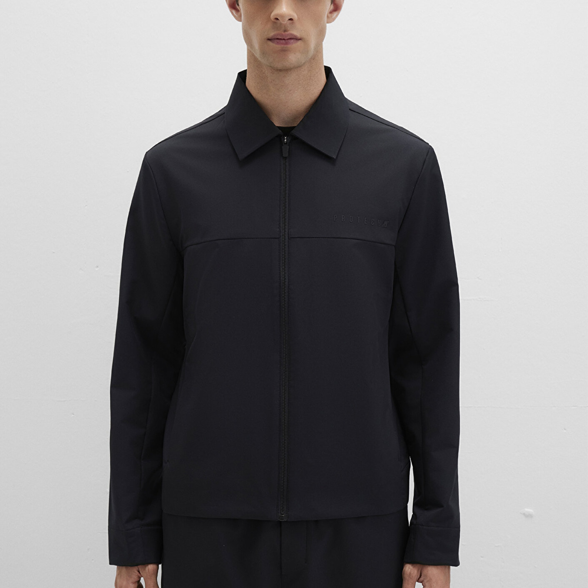 Mavi Siyah Spandex Spor Ceket Regular Fit / Normal Kesim 0110726-71379