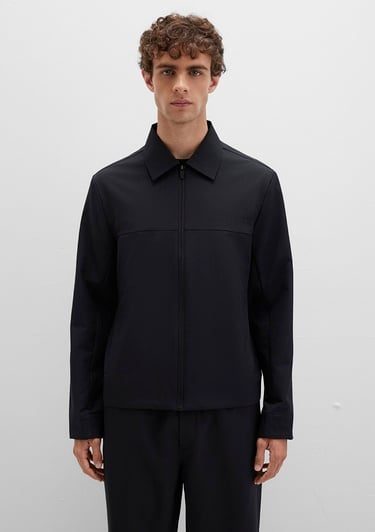  Mavi Siyah Spandex Spor Ceket Regular Fit / Normal Kesim 0110726-71379