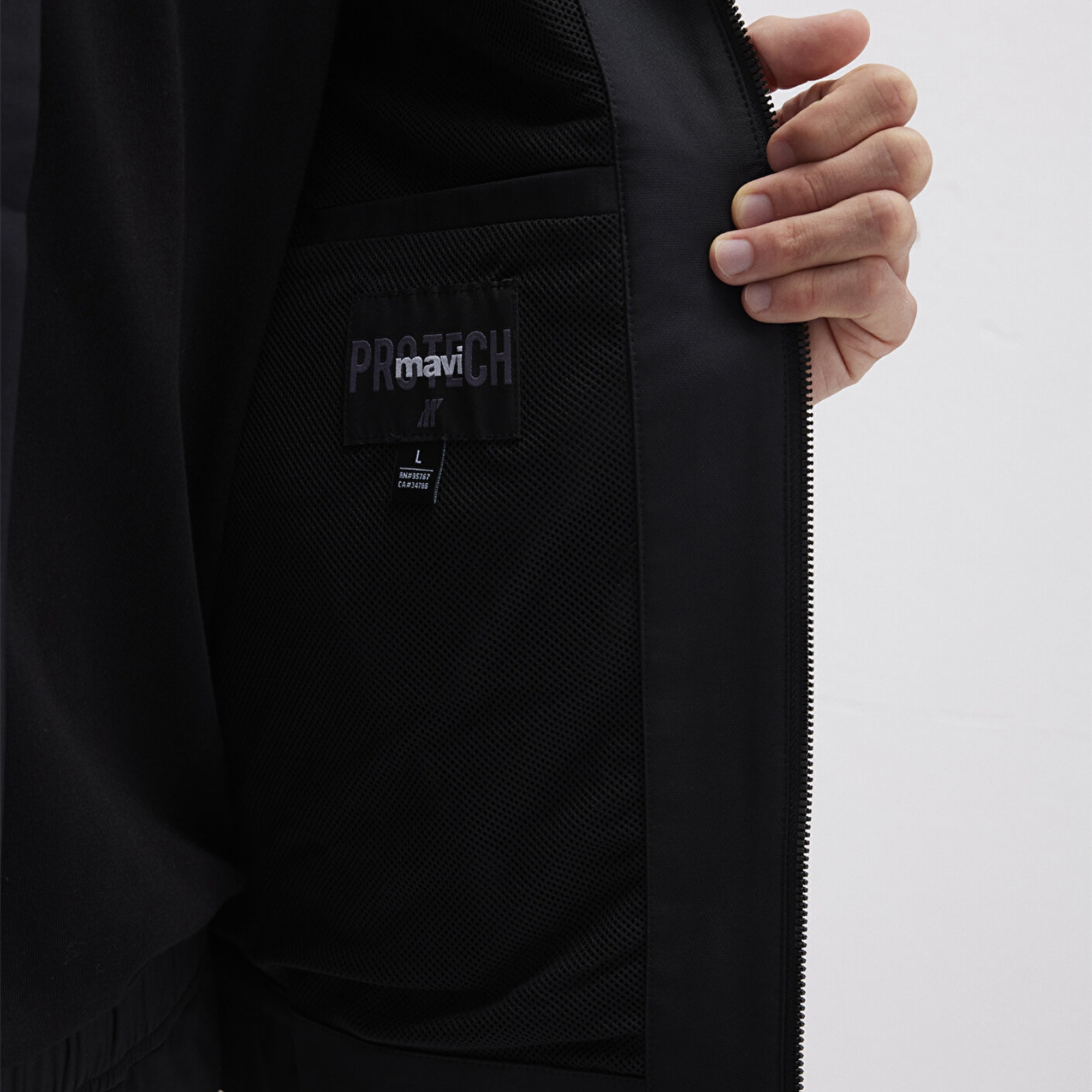 Mavi Siyah Spandex Spor Ceket Regular Fit / Normal Kesim 0110726-71379