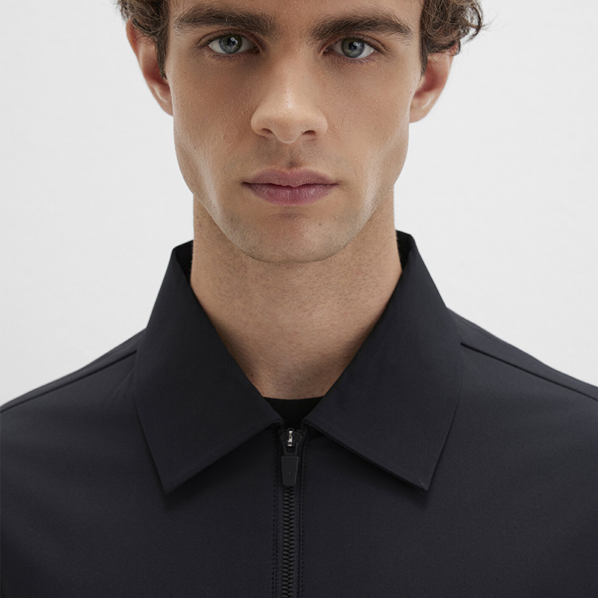 Mavi Siyah Spandex Spor Ceket Regular Fit / Normal Kesim 0110726-71379