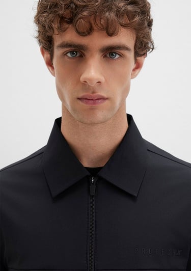  Mavi Siyah Spandex Spor Ceket Regular Fit / Normal Kesim 0110726-71379