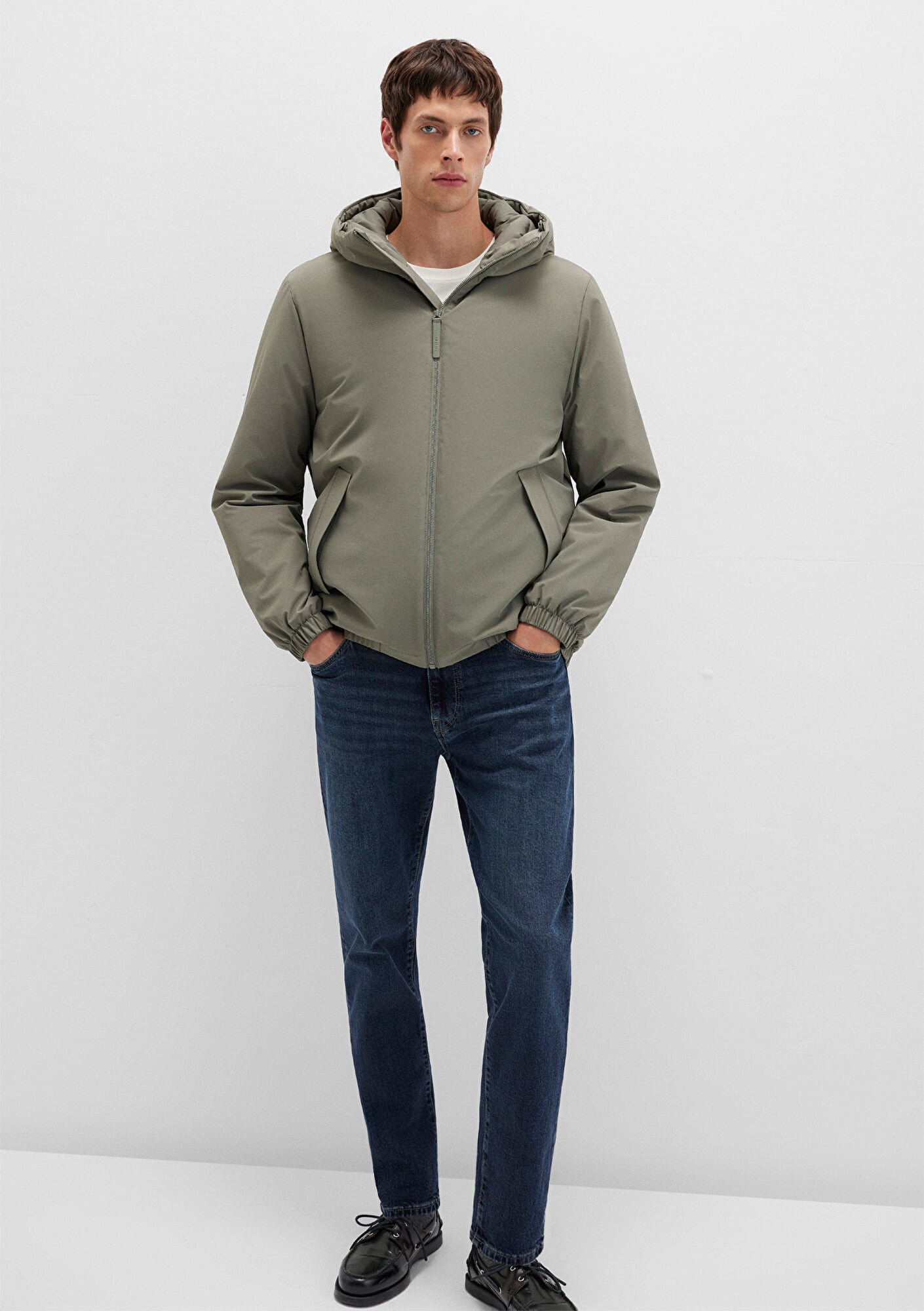  Mavi Yeşil Ceket Loose Fit / Bol Rahat Kesim 0110617-85485