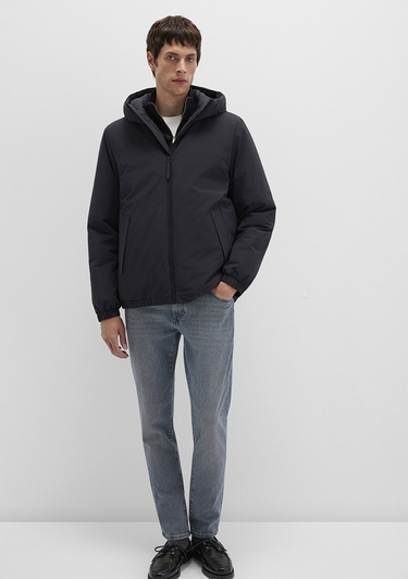  Mavi Siyah Ceket Loose Fit / Bol Rahat Kesim 0110617-71379